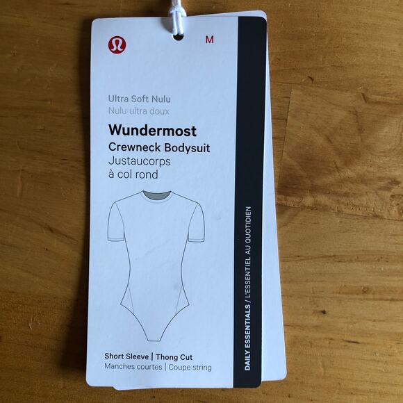 Lululemon Wundermost Ultra-Soft Nulu Short-Sleeve Crew Bodysuit, Size M (NWT) - Picture 6 of 8